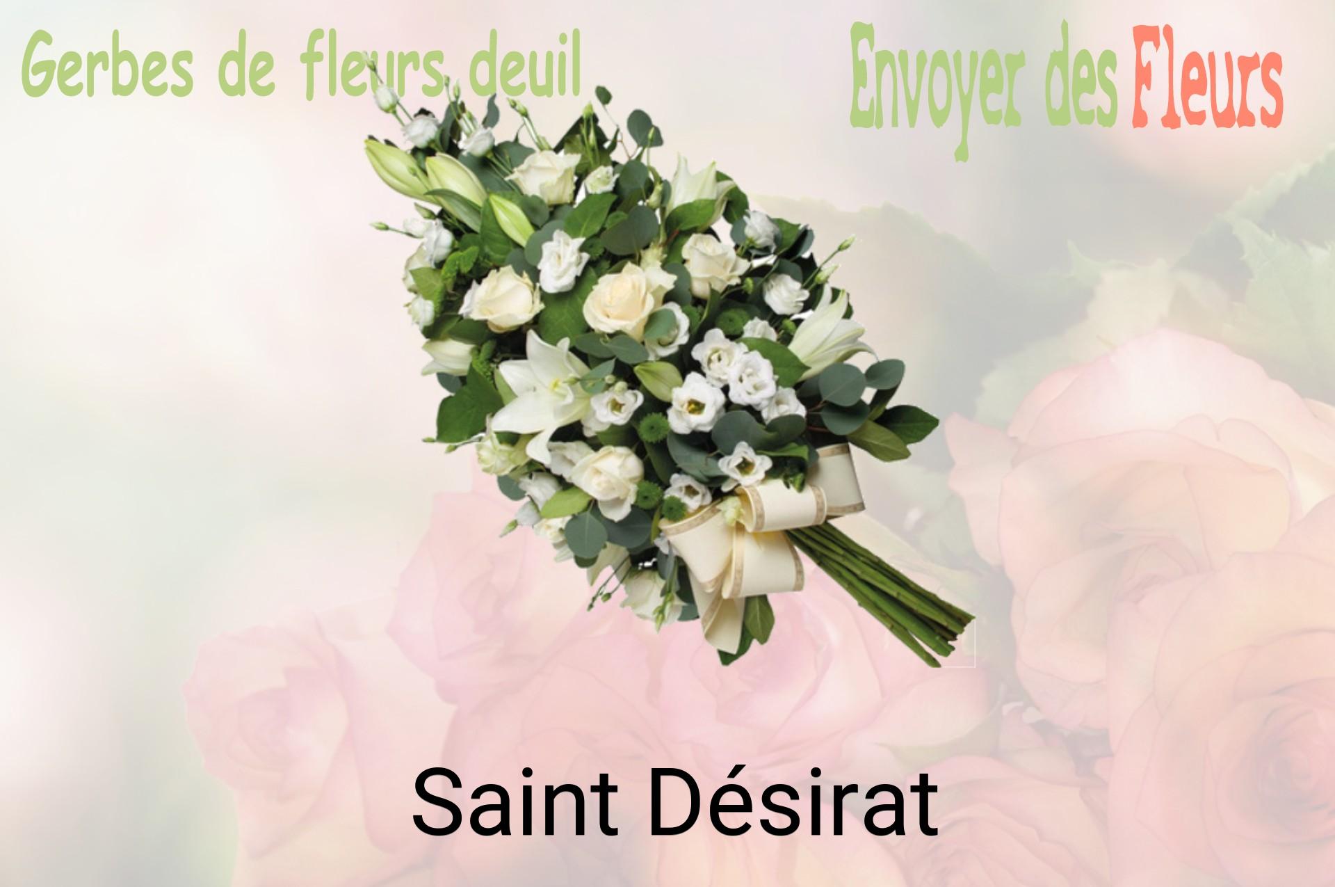 Gerbe de fleurs de deuil livrée à Saint-Désirat